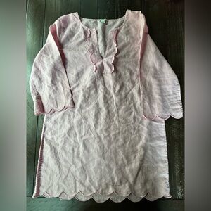 J. Crew Pink Linen Mini Dress/Beach Coverup